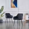 Set of 2/4 Dining Chairs Velvet Padded Seat Metal Legs High Back Chairs Kitchen