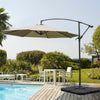 3M Banana Parasol Cantilever Umbrella Sun Shade Canopy Garden Outdoor w/ Base UK
