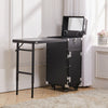 2 IN 1 Makeup Station Trolley Case Extendable Dressing Table Studio Cosmetic Box