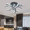 Metal Frame Arc Round Rectangle LED Ceiling Light Chandelier Living Room Decor