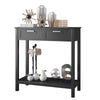 Modern Console Table 2 Drawer w/Shelf Dressing Table Hallway Hall Desk Furniture