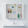 Wood Bathroom Cabinet 2/3 Door White Wall Mounted Mirror Storage Cupboard Glass