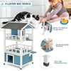 3-Tier Wooden Cat House Dog Puppy Pet Wooden Garden Den Shelter Outdoor Indoor