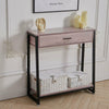 Oak Beech Console Table With Drawer Hallway Hall Desk Shelf Storage Furniture