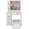 Dressing Table With Mirror Modern Makeup Desk Bedroom Vanity Table Set + Stool