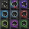 Ultra-Modern Round LED Bathroom Mirror RGB Backlit Stepless Colors Dimmable Wall