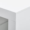 Modern High Gloss Bedside Table 6 Storage with Door Nightstand Cabinet LED Light