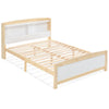 Kids Bed 4FT6 Double Size Bed Solid Pine Wooden Bed Frame w/Storage Headboard NS