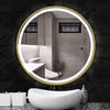 XL Round LED Bathroom Mirror Fogless Wall Mounted Vanity Mirror Toilet Washroom