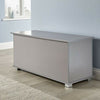 Ottoman Storage Chest Malmo Grey Toy Chest Blanket Bedding Box Safety Hinge