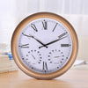 38cm Garden Wall Clock Thermometer Weatherproof Gold Home Indoor Outdoor Decor