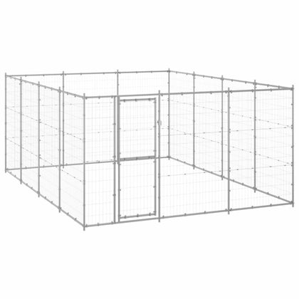 Outdoor Dog Kennel Galvanised Steel 14.52 m² U0Q4