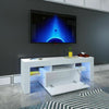 Modern TV Unit Stand Cabinet White Sideboard High Gloss Door Matt Body LED Wood