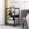 3-Tier End Table Sofa Side Table with Storage Shelf for Living Room Nightstand