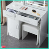 LED Lighted Mirror Vanity Set Large Drawers Bedroom Makeup Dressing Table &Stool