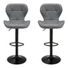 2x Adjustable Bar Stool Set Armless Upholstered Swivel Counter Chairs Barstools