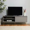 TV Unit Cabinet Stand Light Grey Modern w/ Storage Cupboard & Shelves |