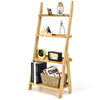 4-Tier Bamboo Ladder Shelf Bookcase Storage Organizer Plant Flower Stand Natural