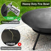 LEVEL Patio Outdoor Fire Pit 52cm Round Bowl Cast Iron LARGE Log Burner Heater