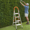 Folding 4 Step Ladder Safety with Non Slip Mat Tread Stepladder Heavy Duty Home