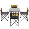 Outdoor Foldable Portable Picnic Camping Table & 4 Chairs Set Garden Folding BBQ
