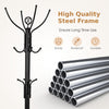 Wooden Coat Rack Hat Hanger Free Standing Hallstand Umbrella Stand with 12 Hooks