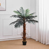 UK Large Faux Palm Tree Fake Artificial Green Plants Realistic Tree Garden 120cm