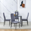 3/5Pcs Small Space Dining Set Square Glass Dining Table+ 2/4 Dining Chairs Home