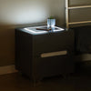 Grey Bedside Tables Cabinets Wireless Charging LED Lights Bedroom 2 Drawers