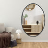 Black Oval Wall Mounted Mirror Bathroom Bedroom Makeup Dressing Mirror Golden UK