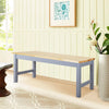 Wood Dining Bench Long Seat Chair Lounge Stool Natural White Painted Side Table