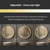 32" Round LED Illuminated Bathroom Mirror Demister Anti-fog HD Glass Makeup