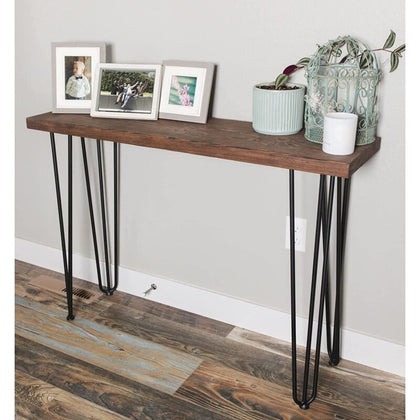 Heavy Duty Hallway Console Table Pine Wood Office Side Table Wall Lean Corner