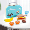 Wooden Lunchbox Sandwich Set Pretend Play Traditional Lunch Box for Kids 3+