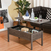 Modern Lift Top Coffee Table with Hidden Storage Floating Extendable Desk Tan