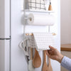 Magnetic Fridge Spice Jars Rack Organizer 4 Tier Storage Paper Towel Roll Holder