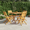 5 Piece Garden Dining Set Solid Wood Teak I6Q5