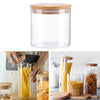 4.8L Total Kitchen Food Glass Jar Sugar Bean Canister Set Container Storage 4PCS