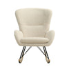 Occasional Lambswool Teddy Fabric Rocking Chair Swivel Armchair Lounge Sofa Seat