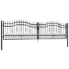 Fence Gate with Spear Black 406x151 -coated Steel R5U4