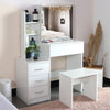 Dressing Table With Drawers Mirror Stool Set Makeup Desk Vanity Table Bedroom