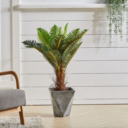 90cm Artificial Phoenix Palm Tree Fake Tropical Plant with Pot Home Office Decor