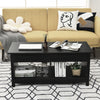 110cm Modern Lift Up Top Coffee Table Desk W/ Hidden Storage & Divided Shelf