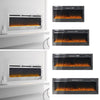 Electric Fire Wall Mounted/Recessed Fireplace Remote&Touch Screen+Crystal&Logs