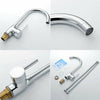 Kitchen Sink Basin Mixer Taps Swivel Spout Single Handle Tap Mono Chrome Faucet