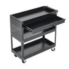 Tool Storage Heavy Duty Garage Trolley Workshop Cart Shelf 3 Tires/Wheels/Drawer