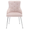 Modern Dining Chair Upholstered Armchair Velvet Restaurant Office Chair Pink QA