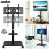 32"-70" Wheeled TV Mobile Floor Stand Moving Cart Mount Height Adjustable 30KG