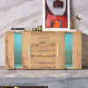 LED Sideboard 2 Doors 3 Drawers Wooden Buffet Storage Cabinet Cupboard TV Unit