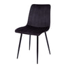 Set of 2 Velvet Dining Chairs Soft Padded Seat Metal Legs Modern Office Kitchen